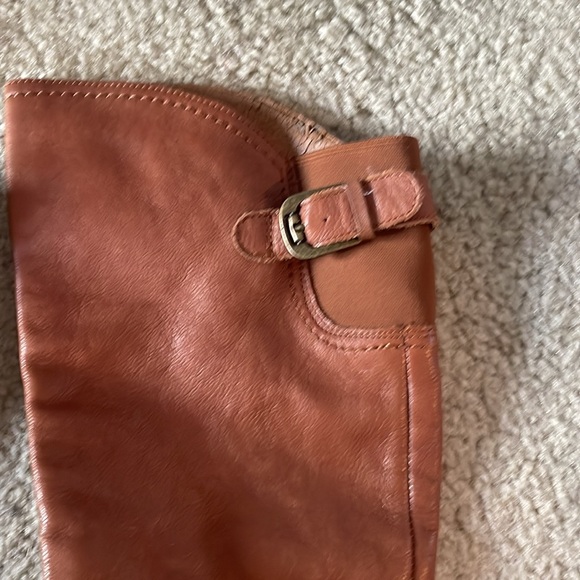 Franco Sarto Brown Leather Heeled Boots - Picture 4 of 6